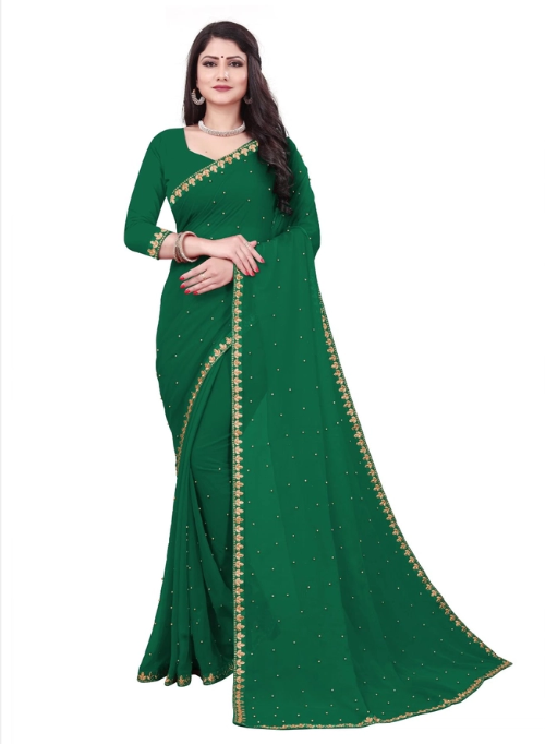 Women Saree (Green, 6.3m)