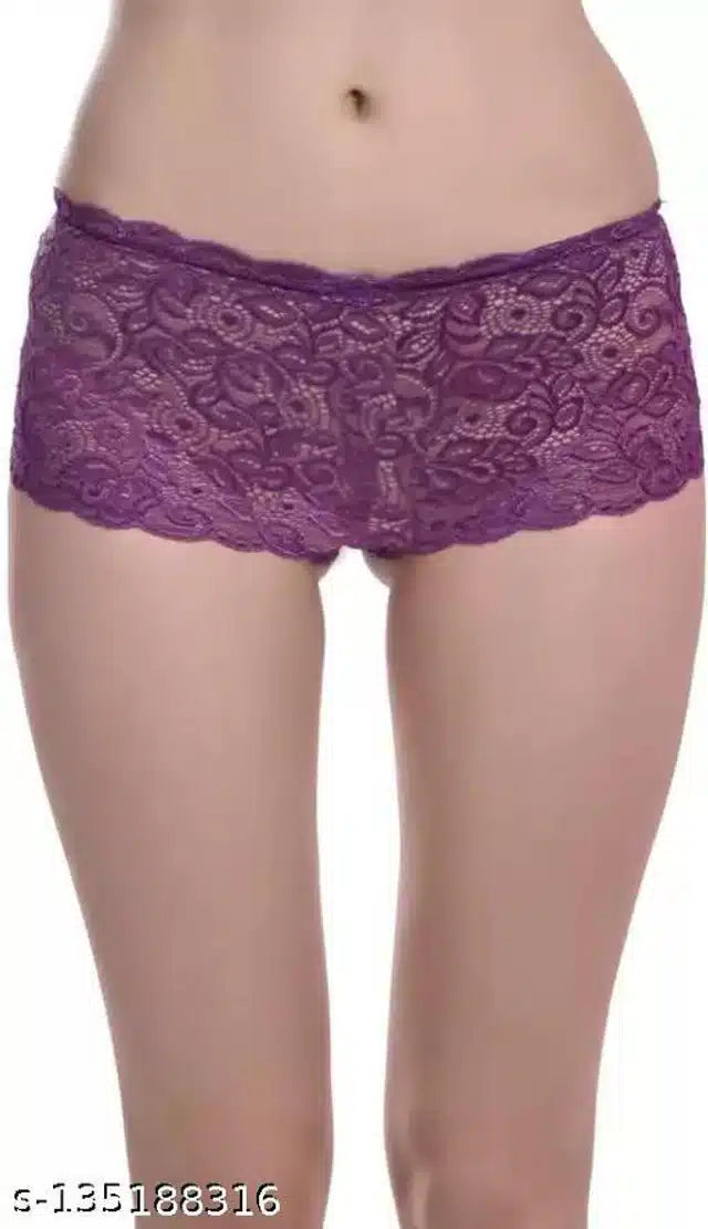 Net Briefs for Women (Purple, XS)