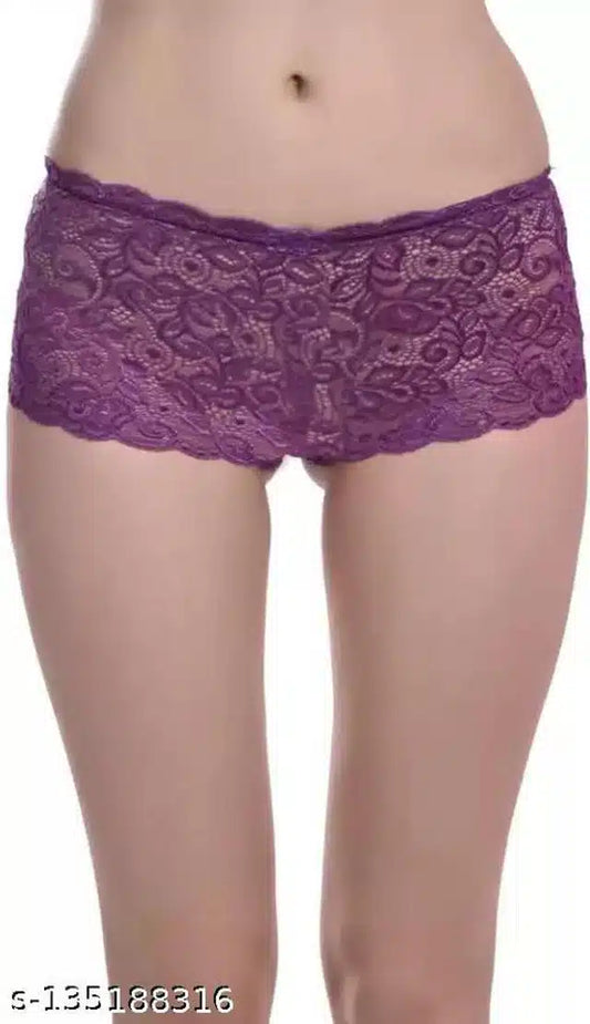 Net Briefs for Women (Purple, XS)