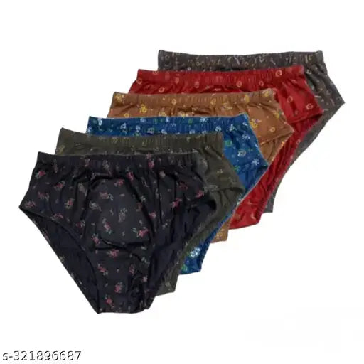 Pack of 6 Women Hipster Multicolor Panty (Size 75)