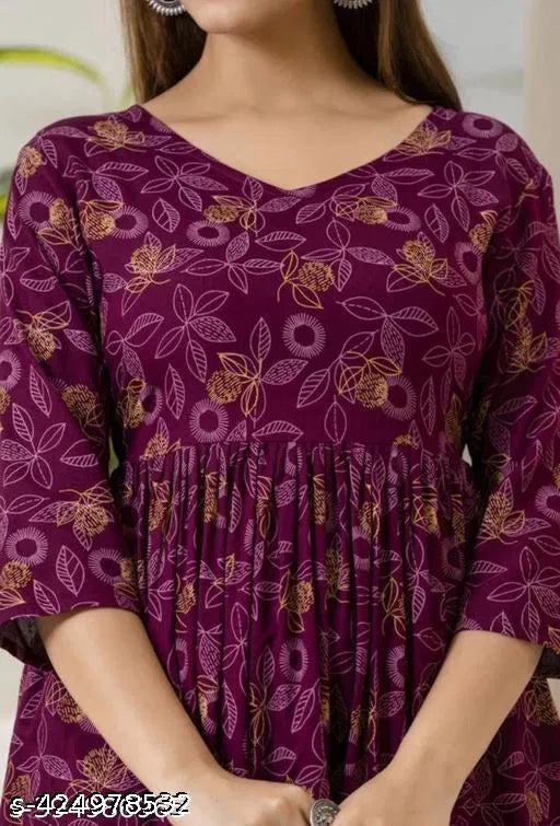 Printed Co-Ord Sets For Girls and Women (Purpale)