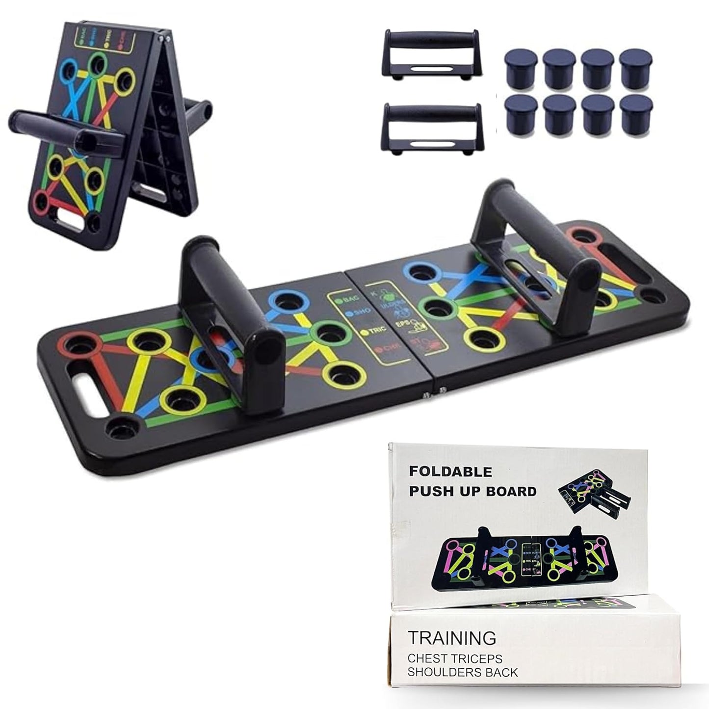 Premium 15 In 1 Pushup Board: Gym Equipment for Home Workout, Versatile Pushup Stand, Ideal Home Gym Equipment for Strength Training and Fitness, Durable and Ergonomic Design (Black)