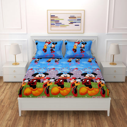 Microfiber Double Bedsheet With Two Pillow Covers