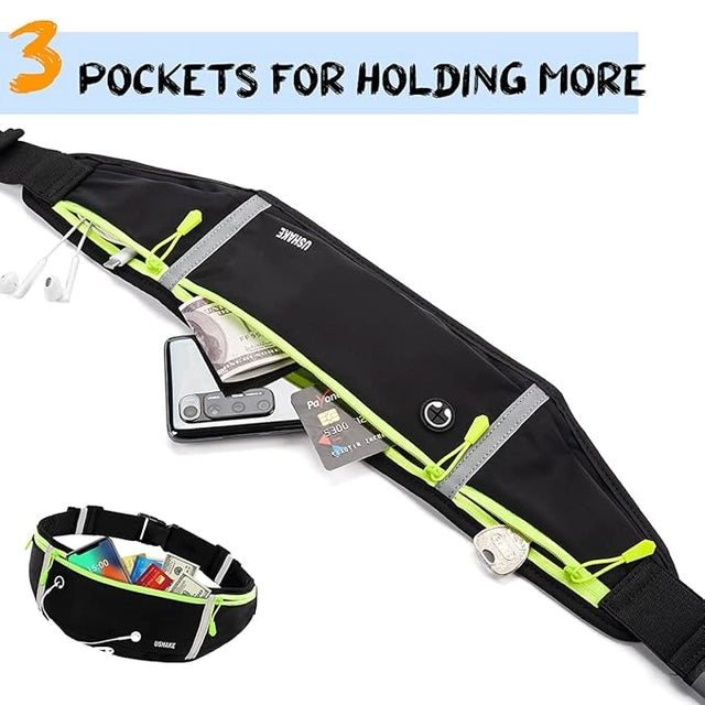 Slim Running Belt, Workout Fanny Pack for Men Women, Exercise Waist Pack for Apple iPhone Holder