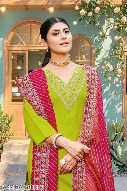 Kurta With Dupatta And Bottomwear